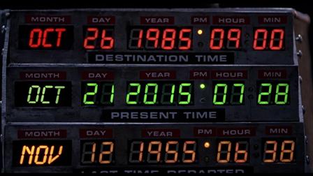 time display with Biff's departure time